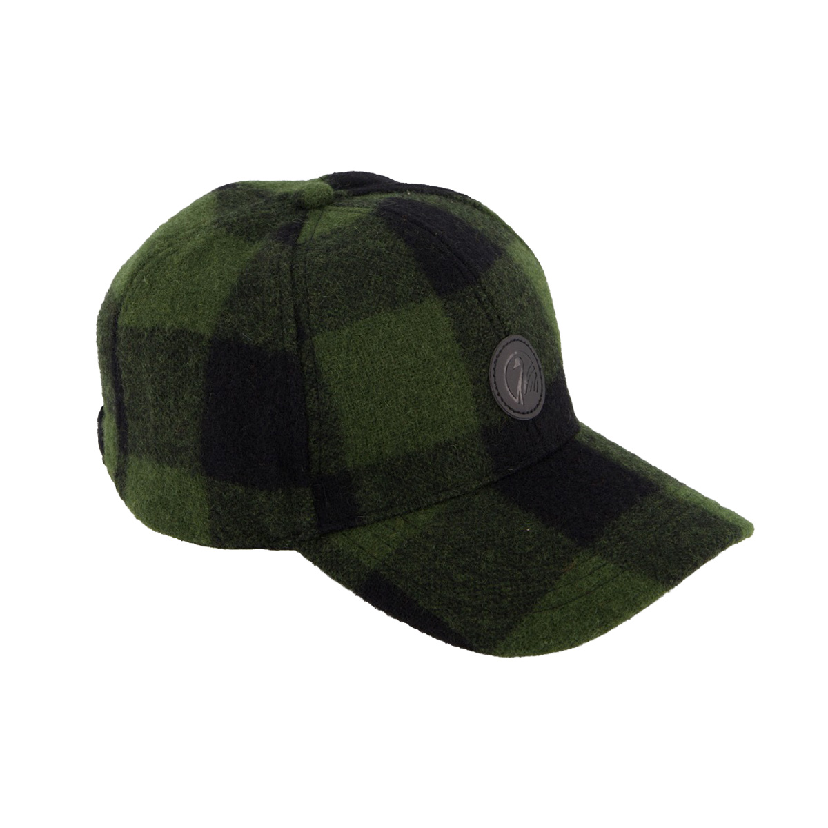 Swanndri Swanni Wool Baseball Cap - Olive/Black Check